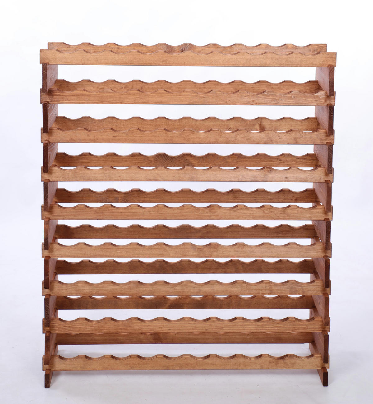 WEINREGAL VINOTECA FLEX PRO HxBxT 121x103x28cm 90 Flaschen auf 9 Ebene Braun geölt - Braun, Holz (103/121/28cm) - PROREGAL
