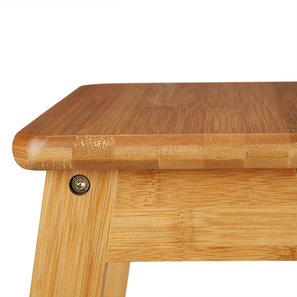 FUSSBANK - Hellbraun, Holz (29/27/24cm) - Relaxdays