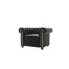 CHESTERFIELD-SESSEL Nyx Schwarz Samt - Schwarz/Braun, Holz/Textil (94/72/86cm) - S-Style Möbel