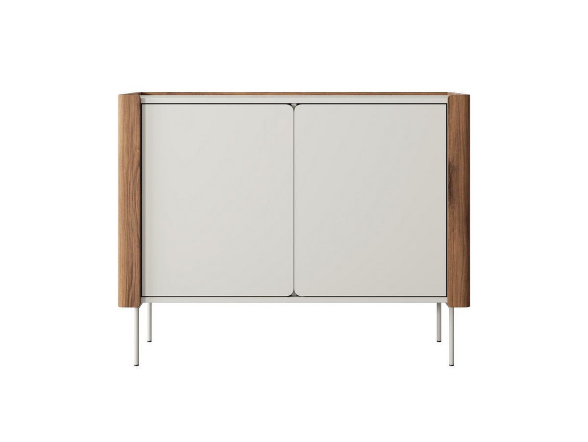 KOMMODE Paris 105, Nussbaum mit Kaschmir - Kaschmir/Walnussfarben, Holzwerkstoff (105/83/40cm) - Bettso