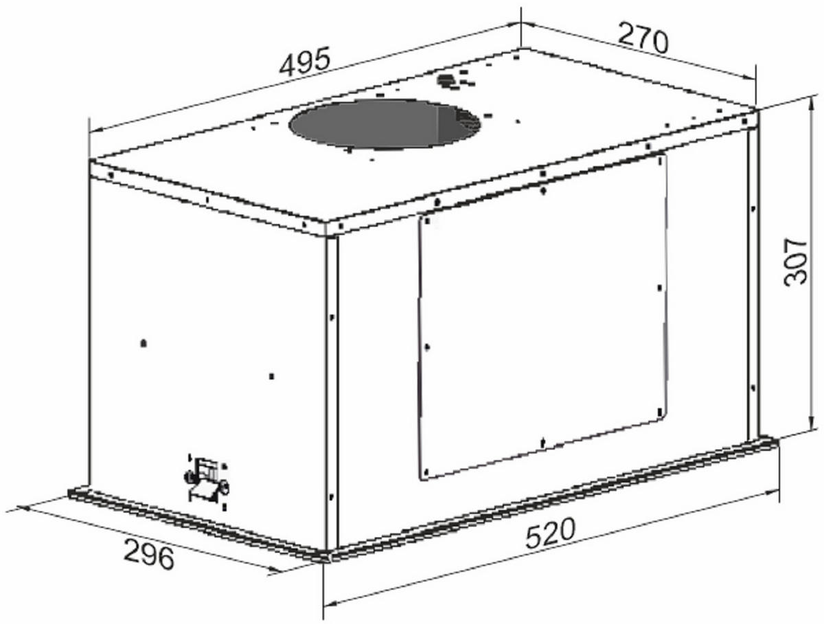 DUNSTABZUGSHAUBE EA 546 W Eco 52 cm Weißes Glas - Weiß, Glas/Metall (52/30.7/29.6cm) - Kaiser Küchengeräte