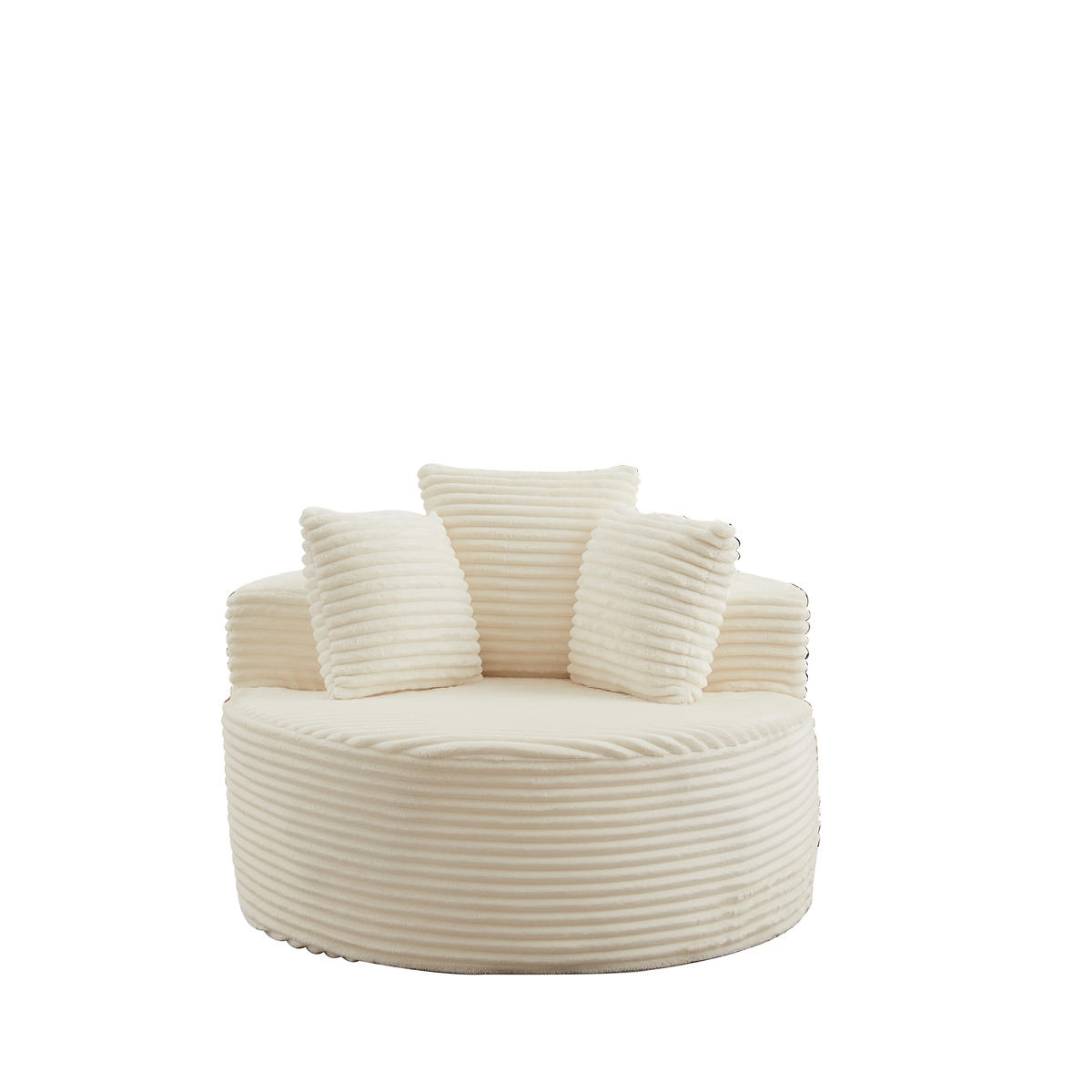 SESSEL DE-34516 minimalistisch mit 3 Kissen Beige - Beige, Textil (110/82/110cm) - ComfortXL
