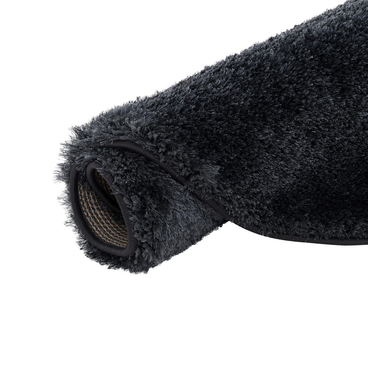 HOCHFLOR SHAGGY TEPPICH FEELING MIX RUND - Anthrazit, Textil (100/100cm) - Snapstyle