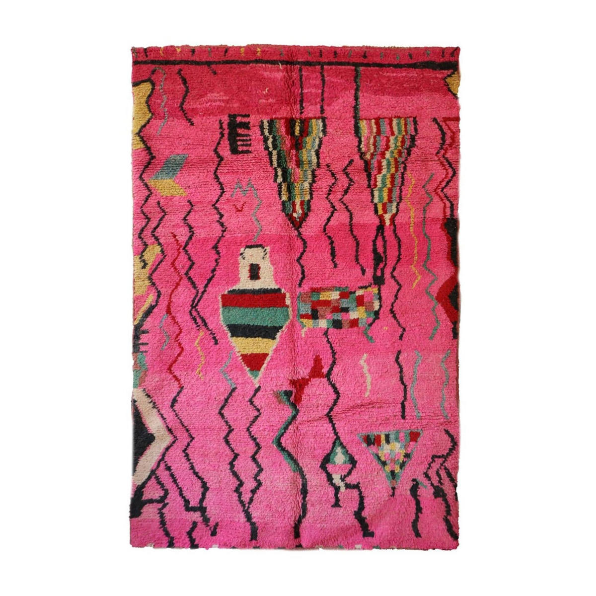 BERBERTEPPICH aus reiner Wolle 171x 261 cm - Pink, Naturmaterialien (171/261cm) - AFK Living