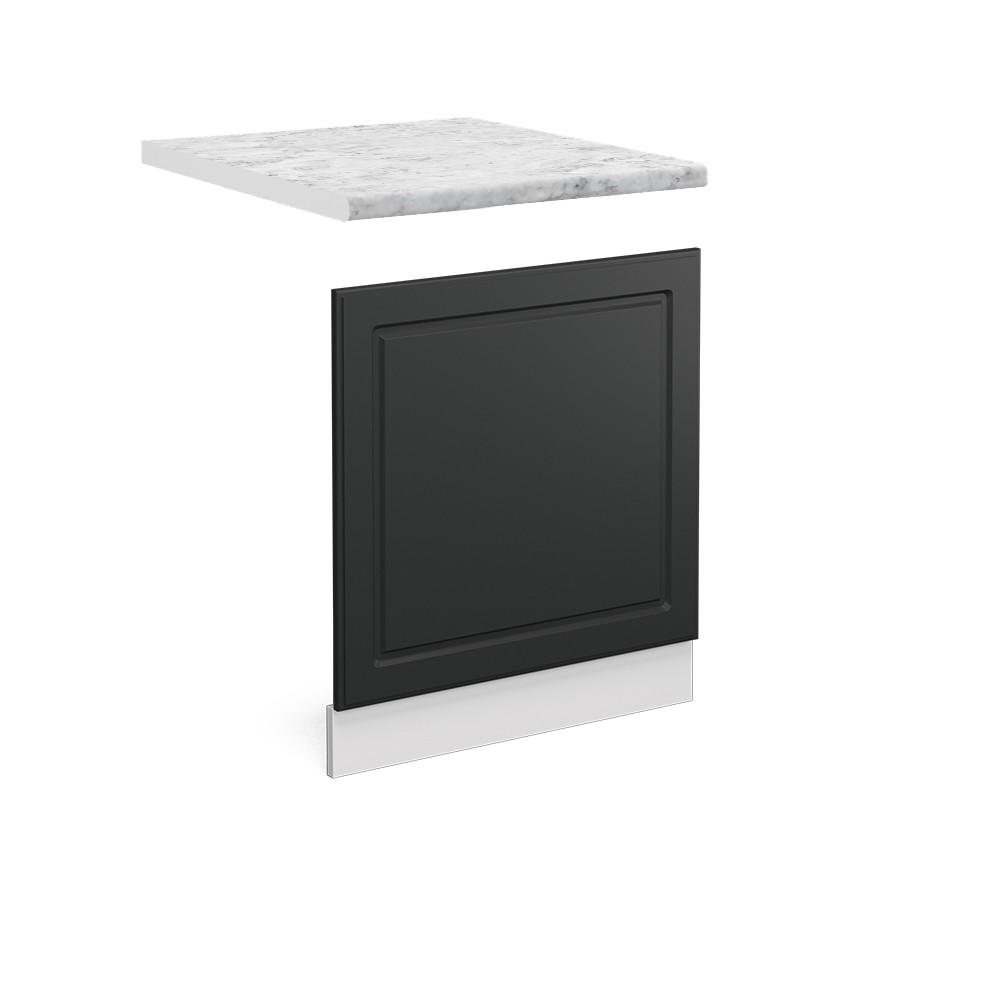 FRONTBLENDE R-Line Anthrazit Landhaus 60 cm, AP Marmor - Dunkelgrau/Anthrazit, Holzwerkstoff (60/57.2/1.6cm) - Vicco