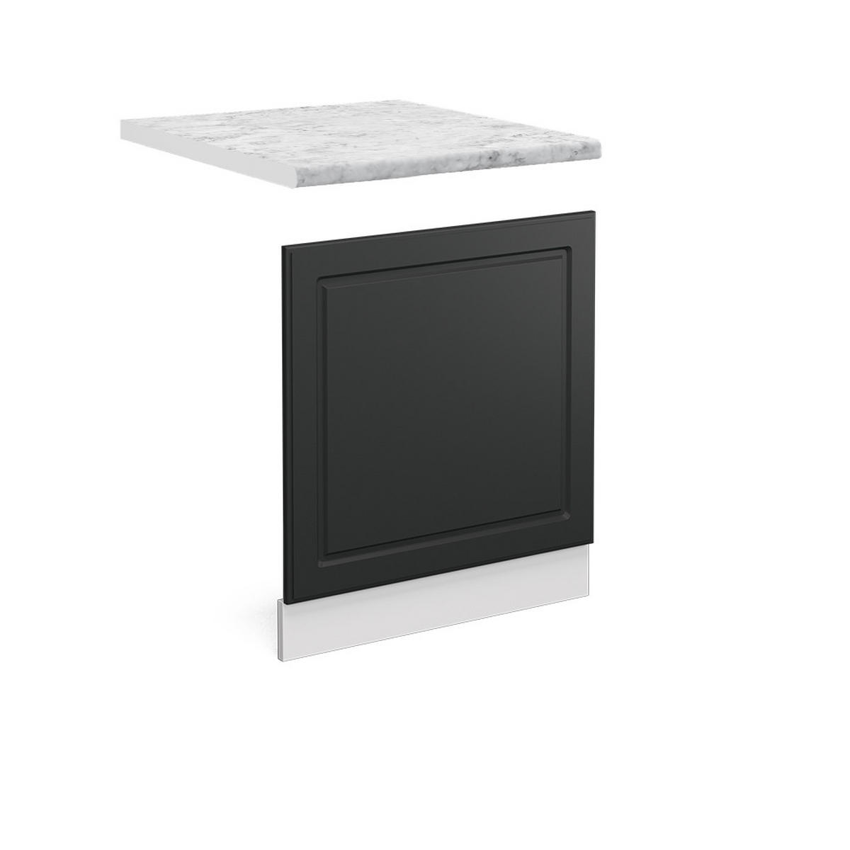 FRONTBLENDE R-Line Anthrazit Landhaus 60 cm, AP Marmor - Anthrazit/Weiß, Holzwerkstoff (60/57.2/1.6cm) - Vicco