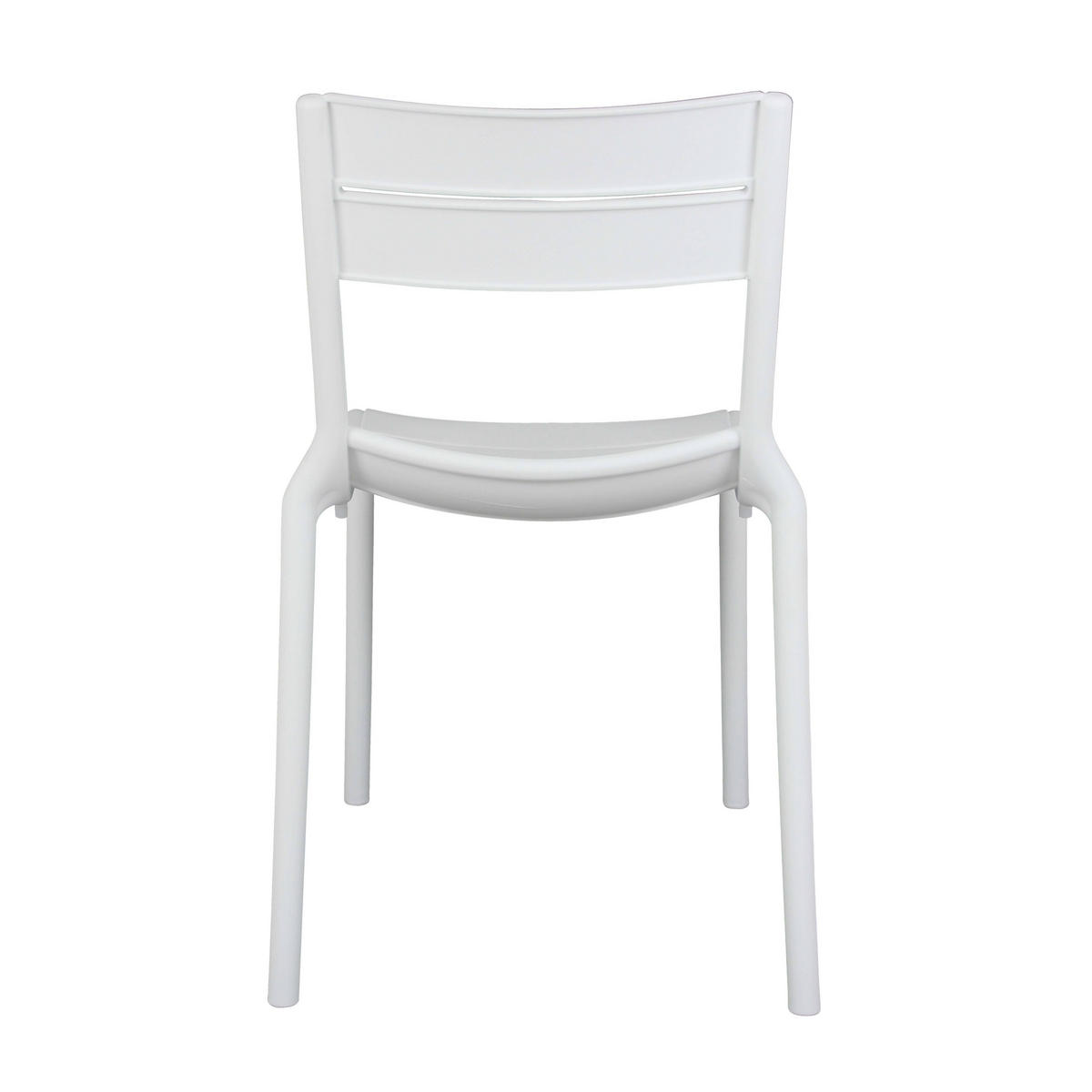 GARTENSTUHL 4-tlg., Weiß - Weiß, Kunststoff (54/50cm) - Oviala