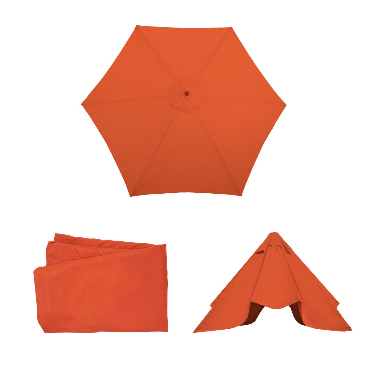 ERSATZ-BEZUG FÜR SCHIRM RUN Orange - Orange, Textil (290/290cm) - MCW