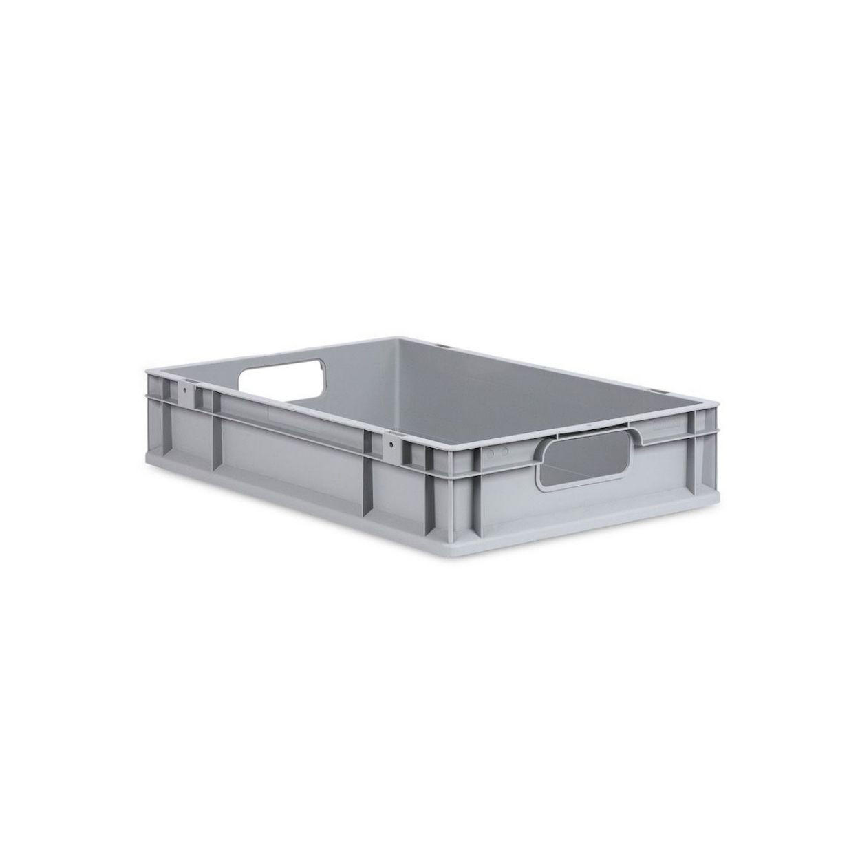 EUROBOX 5x Nextgen Economy Mit Scharnierdeckel Grau/Rot Griffe Offen 23 Liter - Rot, Kunststoff (40/12/60cm) - PROREGAL