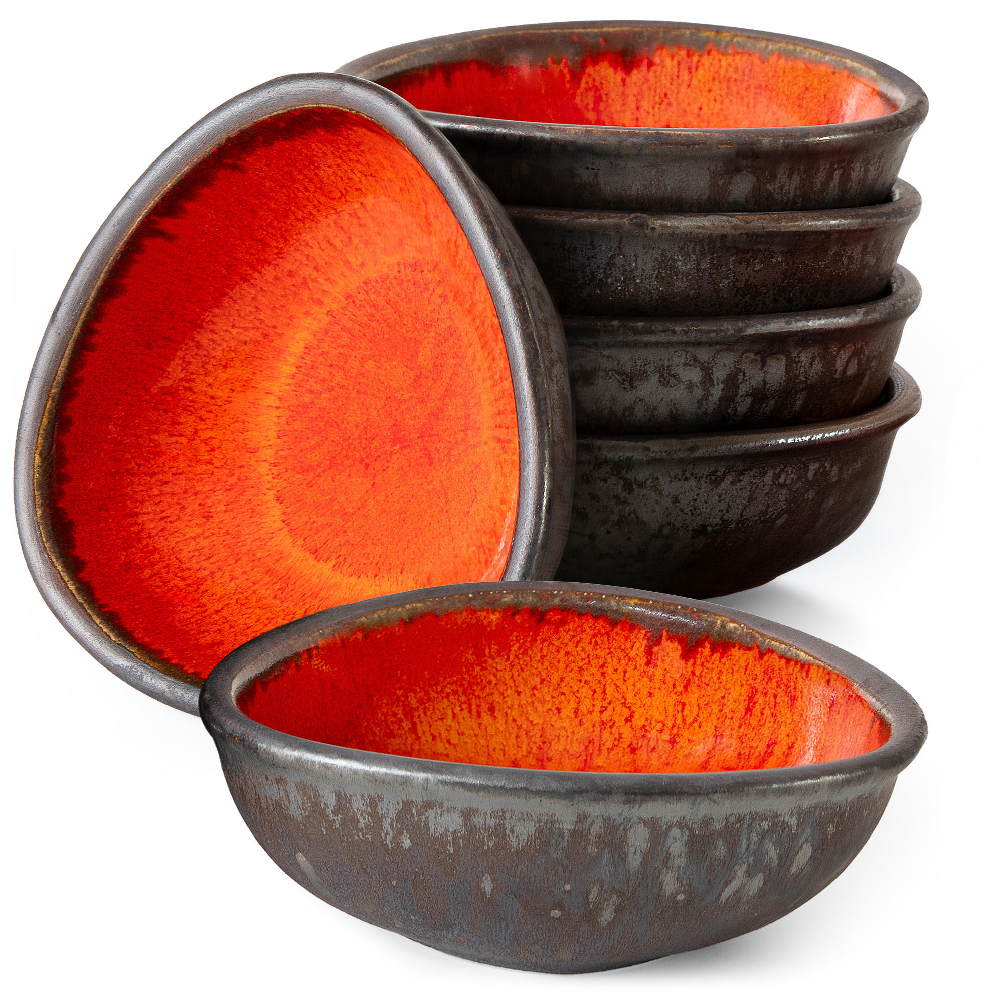 SCHALE PRIMA 6-tlg, Rot - Rot, Keramik - KONSIMO®