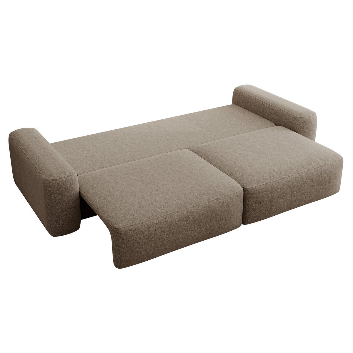 POHOVKA Carnos Světle hnědá 3-místná - černá/světle hnědá, textil/plast (257/82/105cm) - Selsey