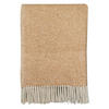 WOLLDECKE Recycelt Beidseitig Kamelbeige 131x170 - Hellbraun, Textil (131/170cm) - Malagoon