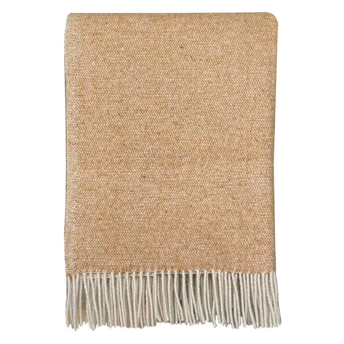 WOLLDECKE Recycelt Beidseitig Kamelbeige 131x170 - Hellbraun, Textil (131/170cm) - Malagoon