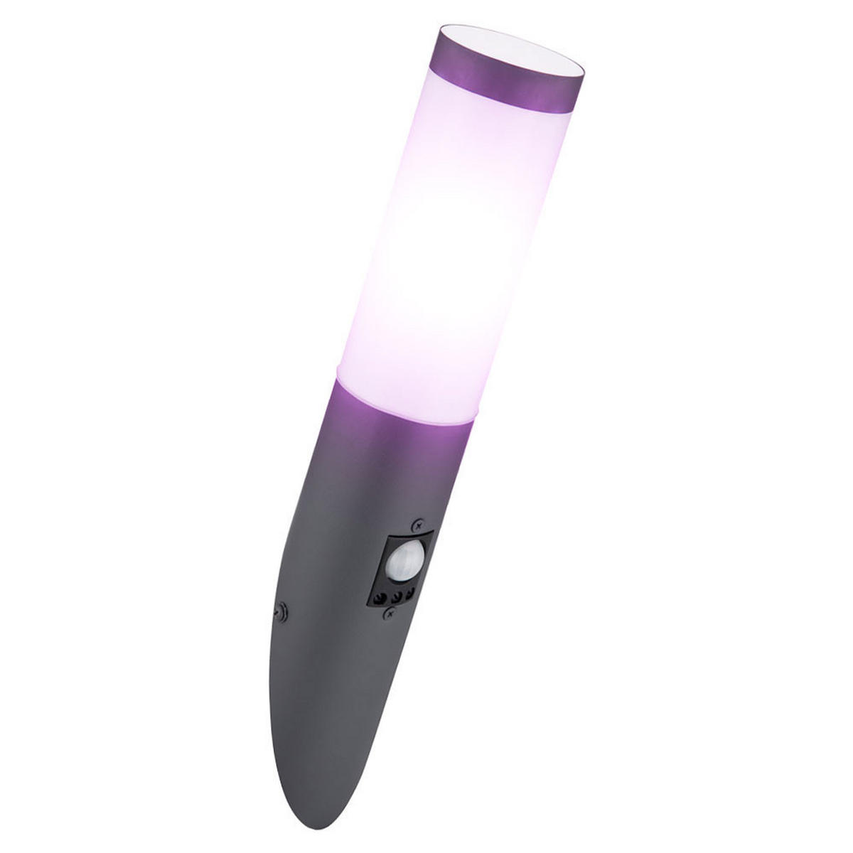 LED WANDLEUCHTE Edelstahl Anthrazit - Anthrazit, Kunststoff (17/8/41cm)