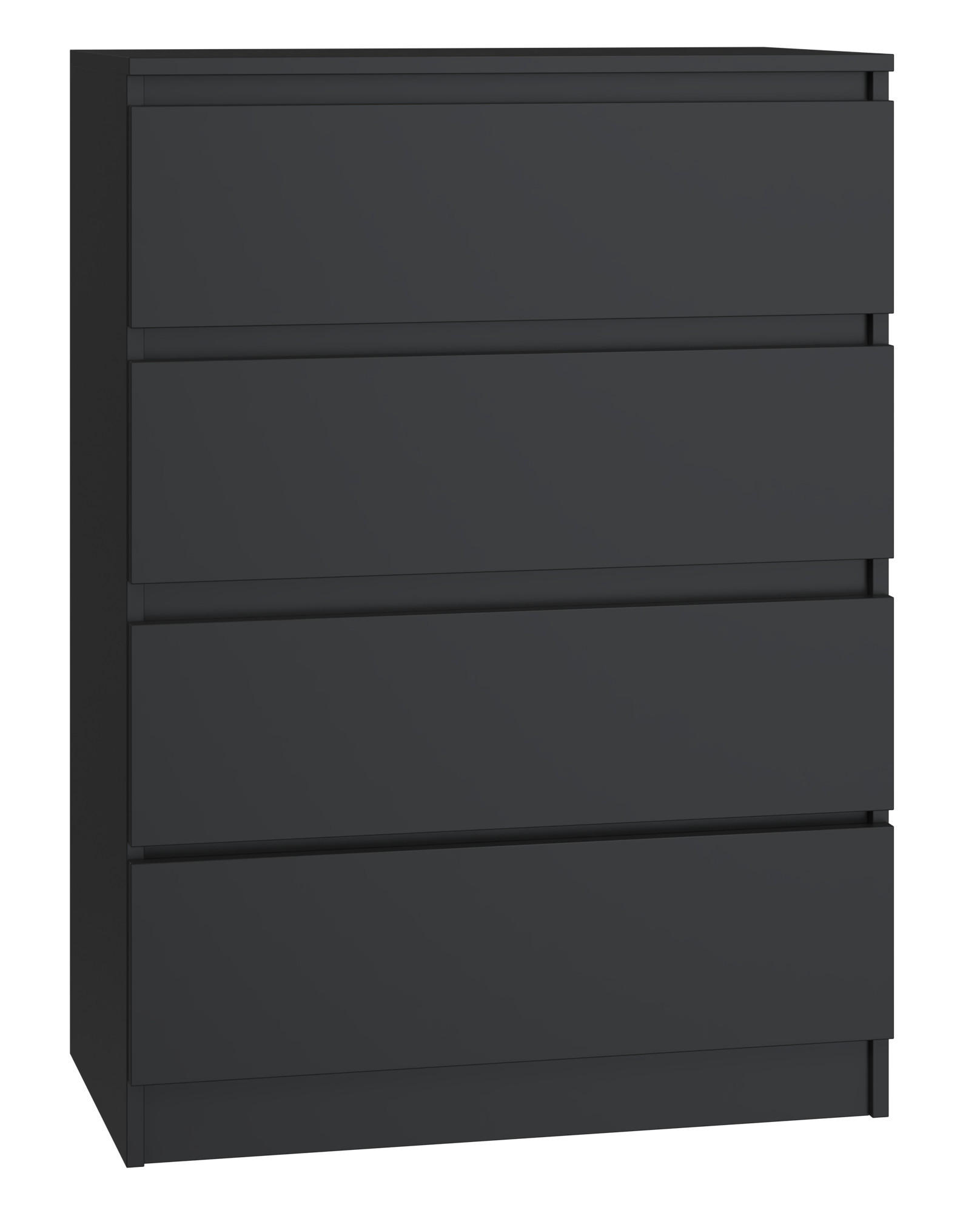 KOMMODE 4 SCHUBLADEN M4 - SCHWARZ - Schwarz, Holzwerkstoff (70/97/40cm) - CDF