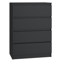 KOMMODE 4 SCHUBLADEN M4 - SCHWARZ - Schwarz, Holzwerkstoff (70/97/40cm) - CDF