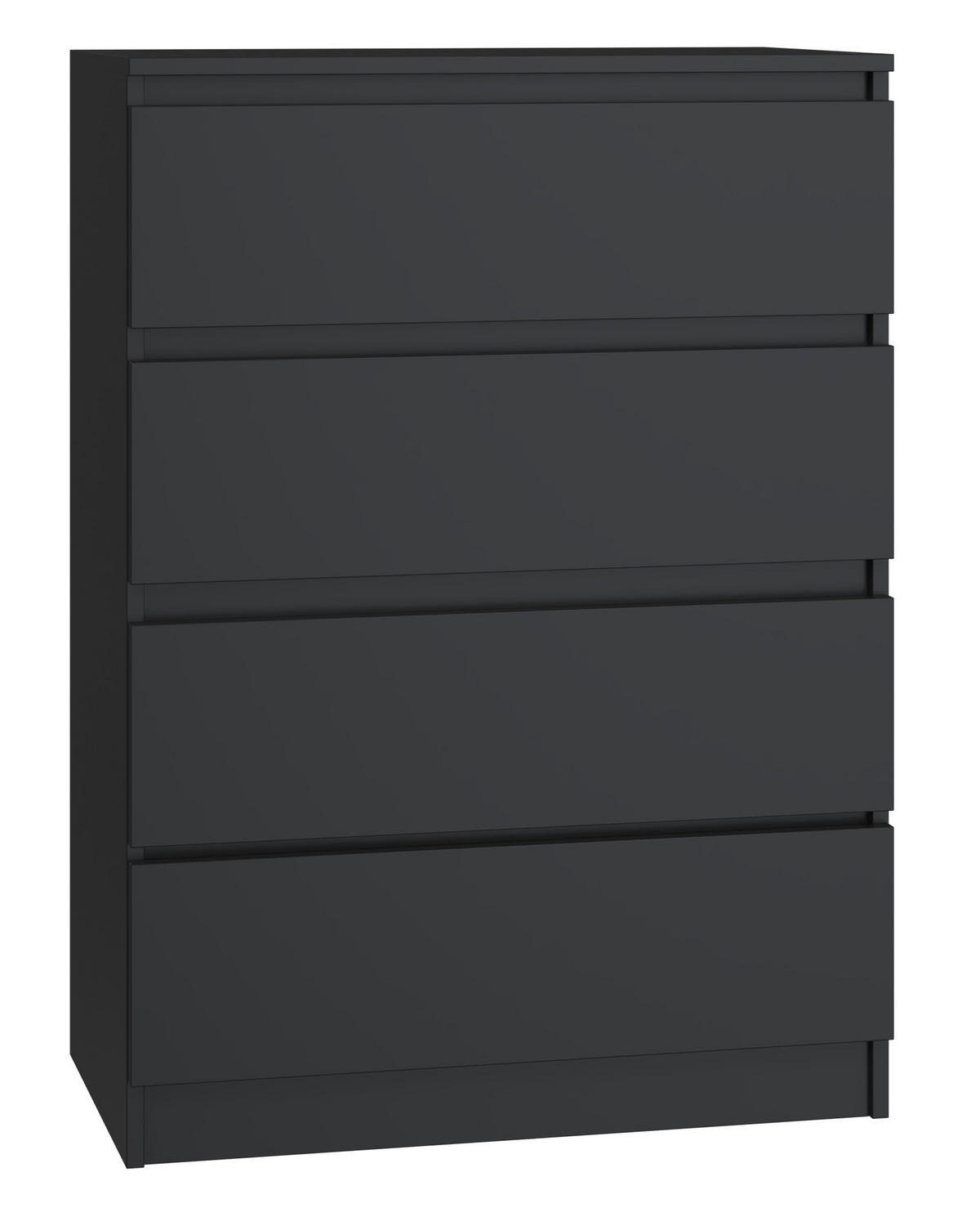 KOMMODE 4 SCHUBLADEN M4 - SCHWARZ - Schwarz, Holzwerkstoff (70/97/40cm) - CDF