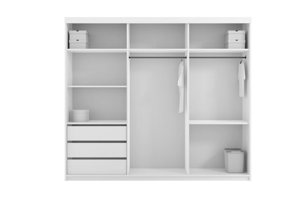 KLEIDERSCHRANK Tiara 250 Grün, Schiebeschrank - Grün, Holzwerkstoff (250/216/62cm) - Bettso