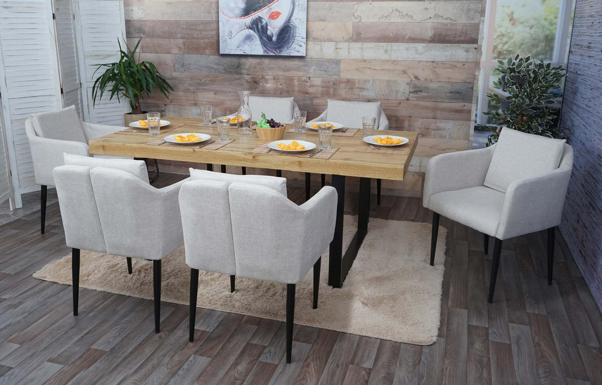 ESSZIMMERSTUHL Beige 6er-Set - Beige, Textil (60/86/65cm) - MCW