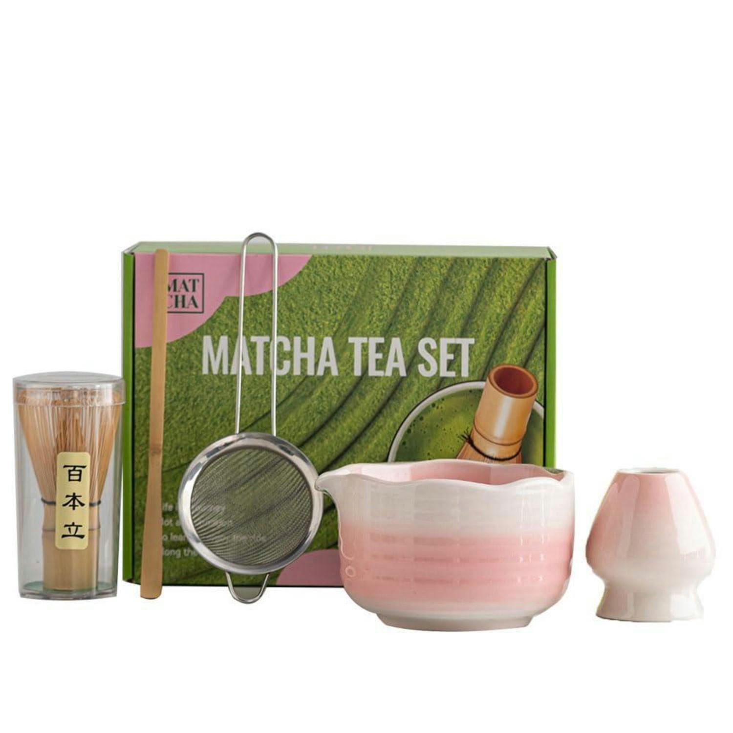 MATCHA Set 5-teiliges Set - Rosa, Naturmaterialien (13/8/13cm)