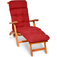 DECKCHAIRAUFLAGE Flair DC 200/50/8cm Rot - Rot, Textil (50/8/200cm) - Beautissu 