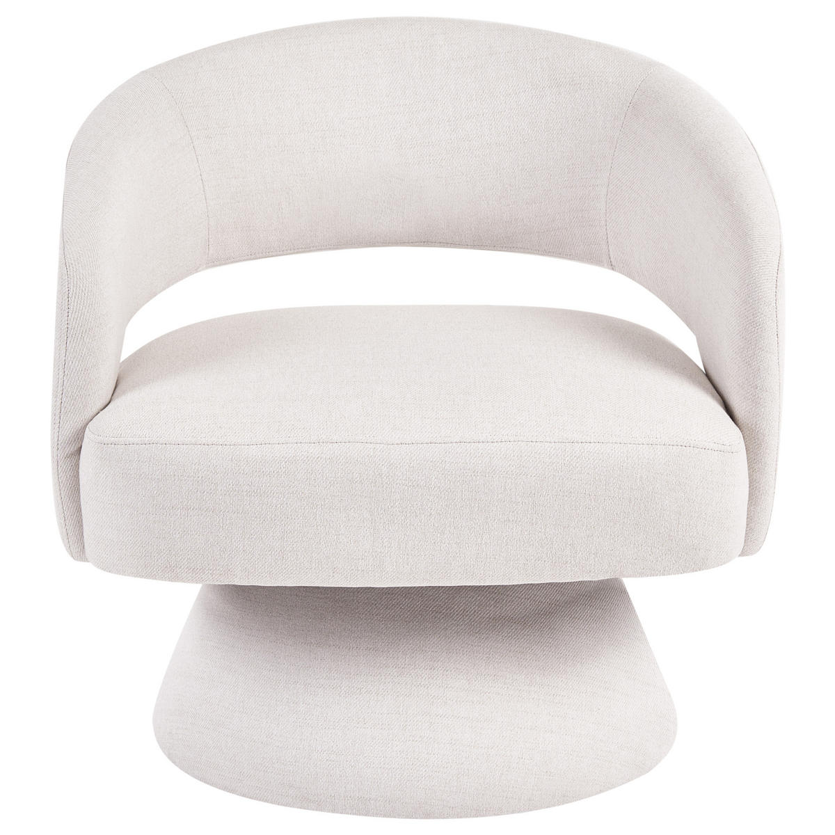 DREHSESSEL Cremeweiß Eidal - Weiß, Textil (68/71/68cm) - Beliani