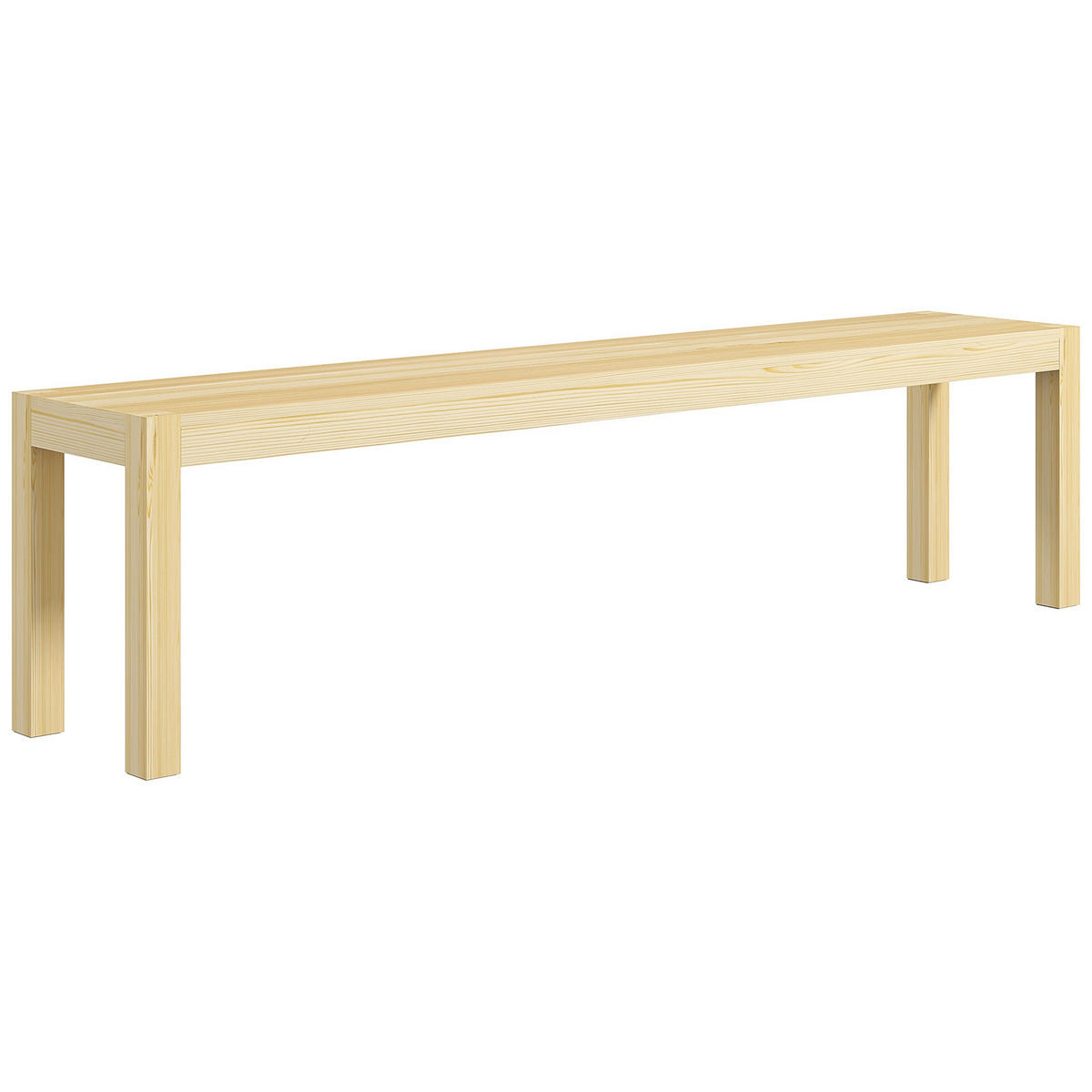 175CM Sitzbank 3-Sitzer Holzbank Essbank im Landhaus-Stil, Küchenbank für Küche - Naturfarben, Holz (33/45/175cm) - HOMCOM