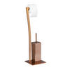 WC Garnitur - Kupferfarben, Metall (20/71/20cm) - Relaxdays