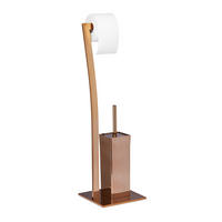WC Garnitur - Kupferfarben, Metall (20/71/20cm) - Relaxdays