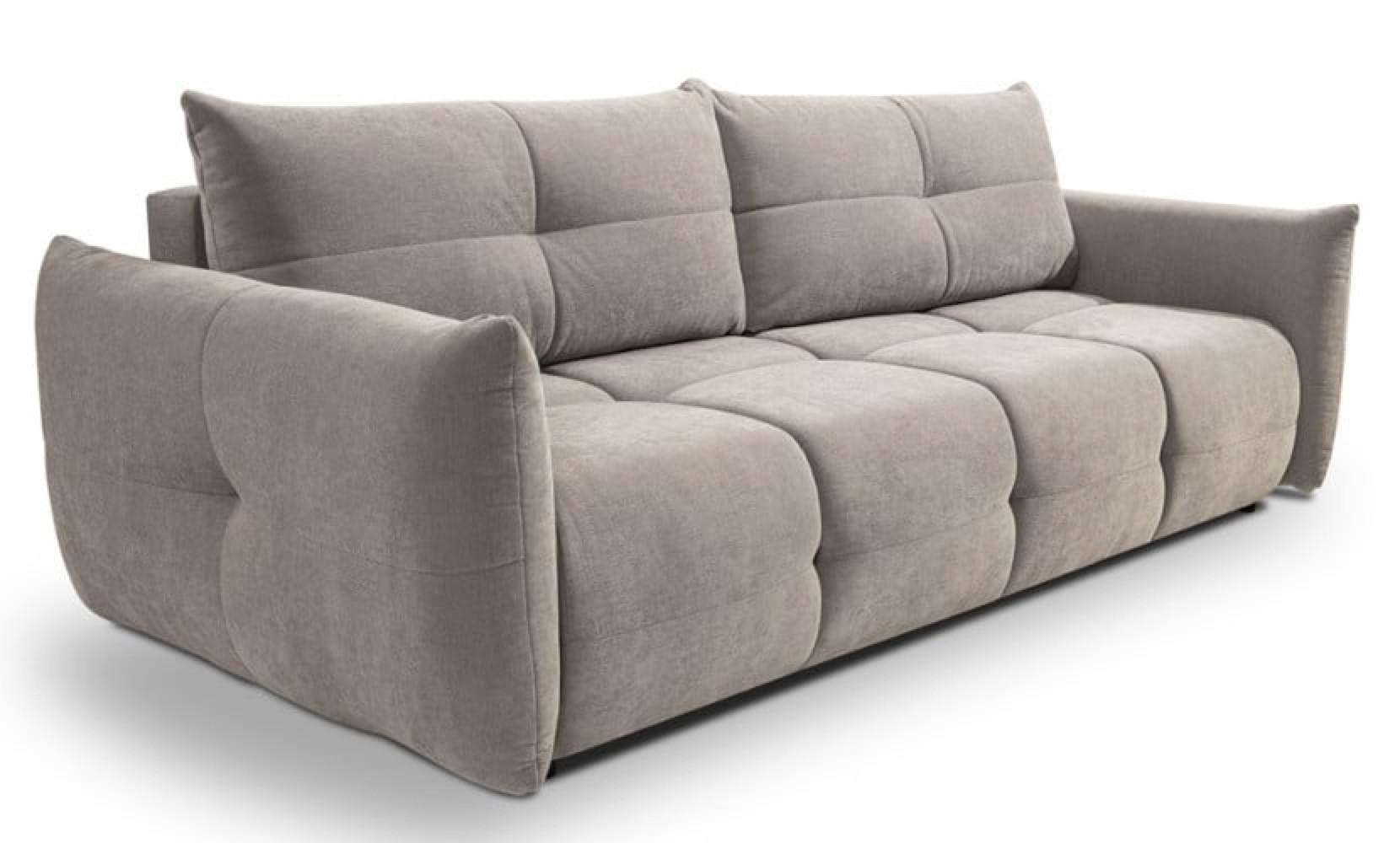 SOFA Cappuccino BASTO Gepolstert Mit Schlaffunktion - Multicolor, Naturmaterialien (245/86/110cm) - Sepro Meble