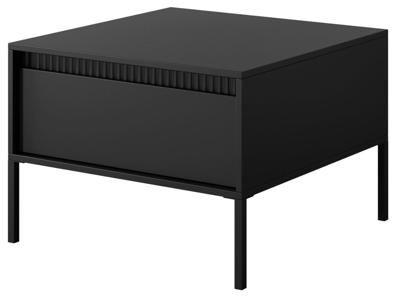 COUCHTISCH Schwarz 68/68/49 cm Sorano - Schwarz, Naturmaterialen/Metall (68/68/49cm) - Graingold