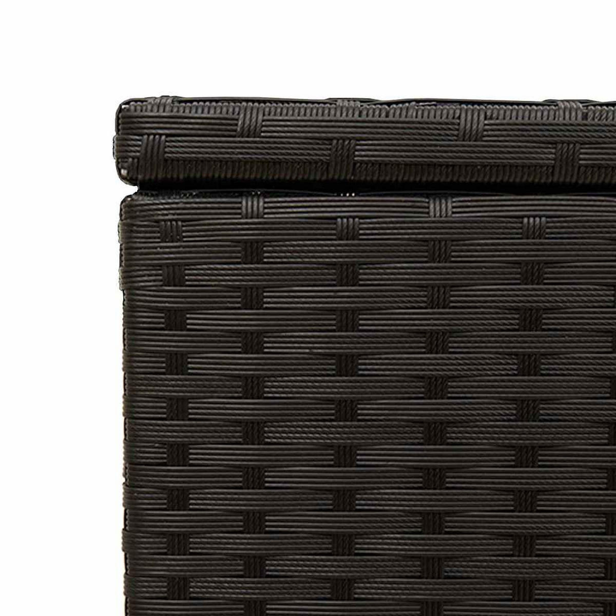 GARTENTRUHE Schwarz 291L Poly Rattan - Schwarz, Kunststoff (75/59/80cm) - vidaXL