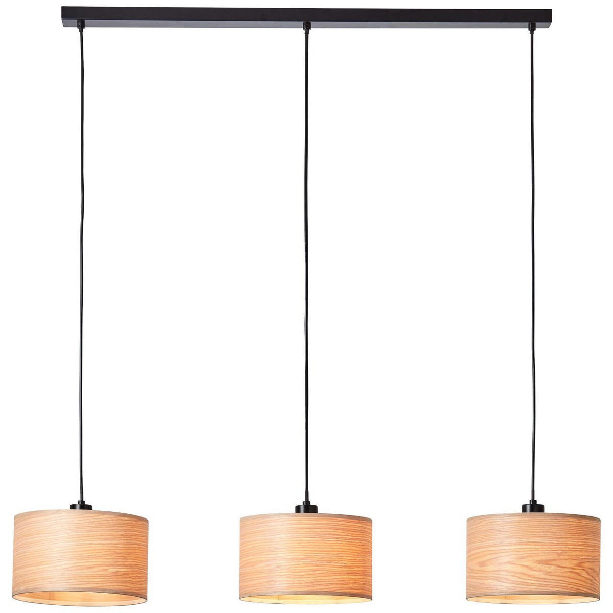 PENDELLEUCHTE Romm 99491/76 - Schwarz, Holz (25/110/120cm) - Brilliant