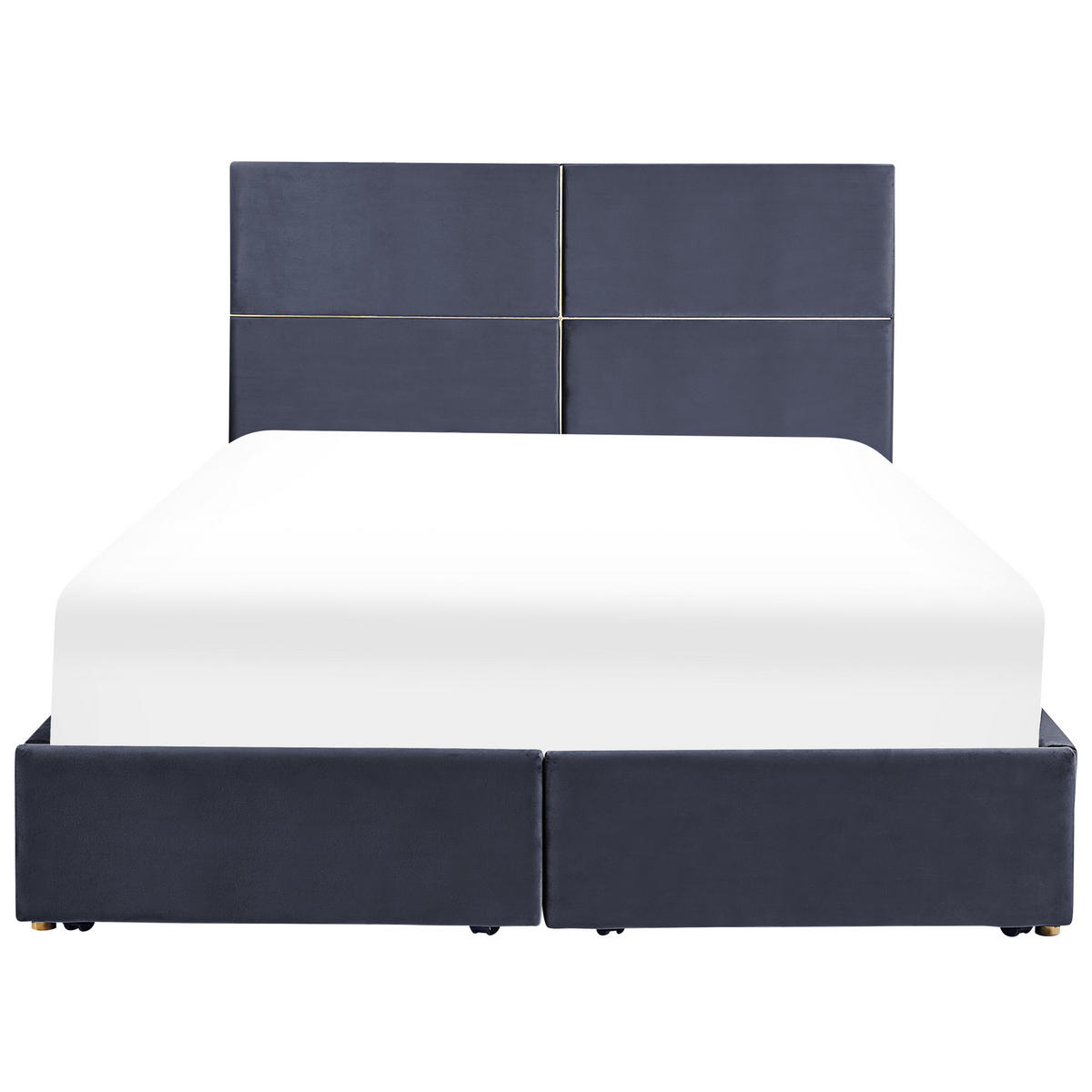 BETT mit Stauraum 160x200 cm Schwarz Vernoyes - Schwarz, Textil (160/200cm) - Beliani