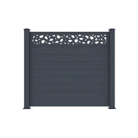 SICHTSCHUTZZAUN 5er-Set Sunny grau 1,9m H.170cm aluminium - Grau, Metall (945/166cm) - Casanoov