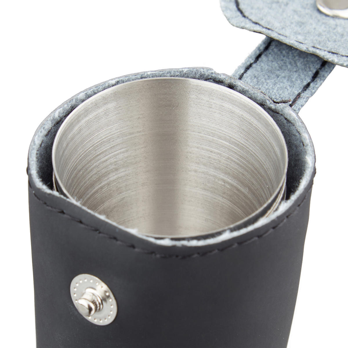 FLACHMANNSET Silber Edelstahl 7-teiliges-Set 200 ml - Silberfarben, Metall (10/13/2.5cm) - Relaxdays