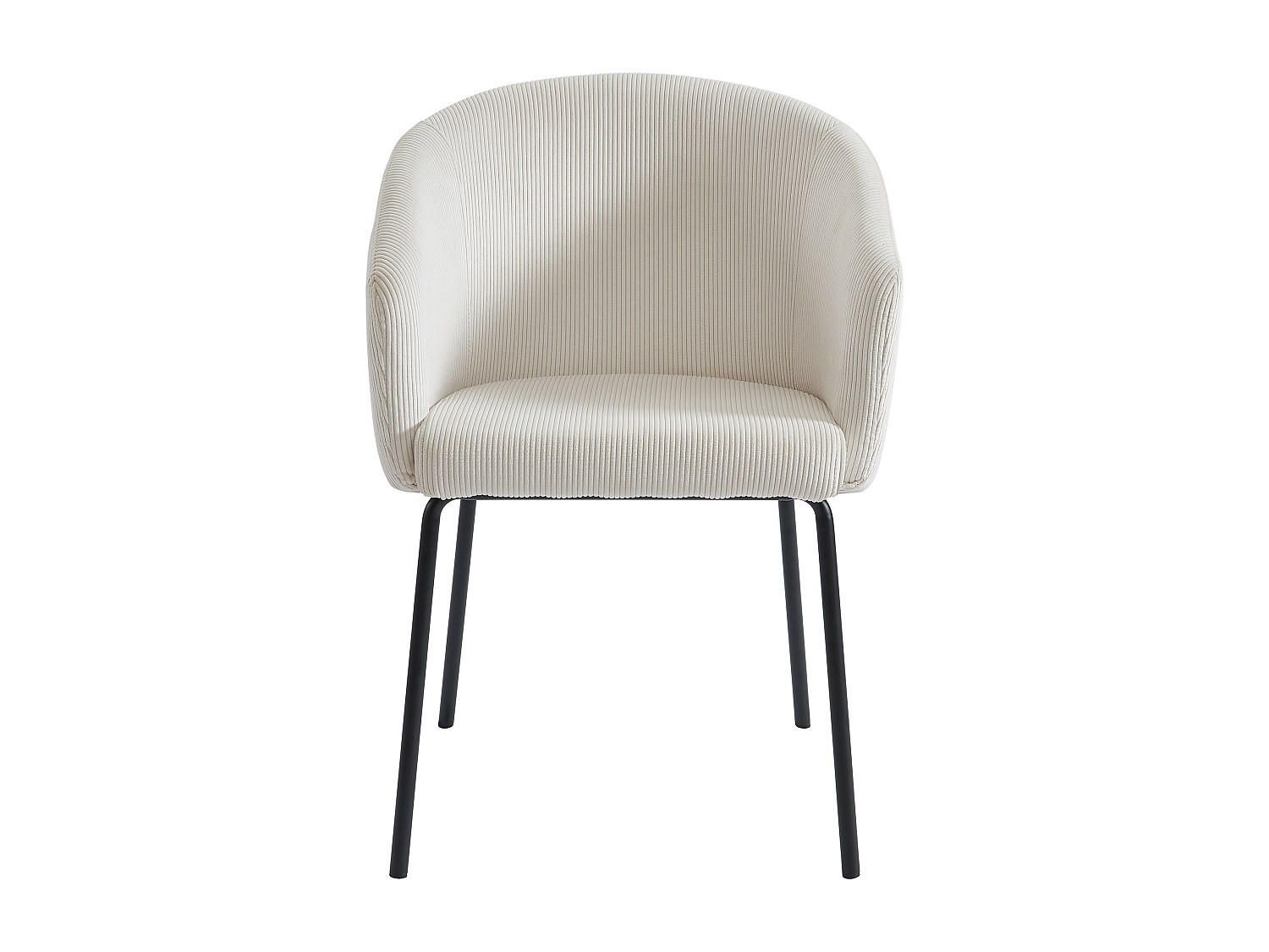 STUHL - 56.5 cm x 58.5 cm - Samt, Stoff - Cremefarben - MORONI - Creme, Textil (56.5/79/58.5cm) - Vente-Unique