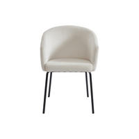STUHL - 56.5 cm x 58.5 cm - Samt, Stoff - Cremefarben - MORONI - Creme, Textil (56.5/79/58.5cm) - Vente-Unique