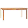GARTEN-ESSTISCH 180X90X77 CM MASSIVHOLZ TEAK - Braun, Holz (90/180/77cm) - vidaXL