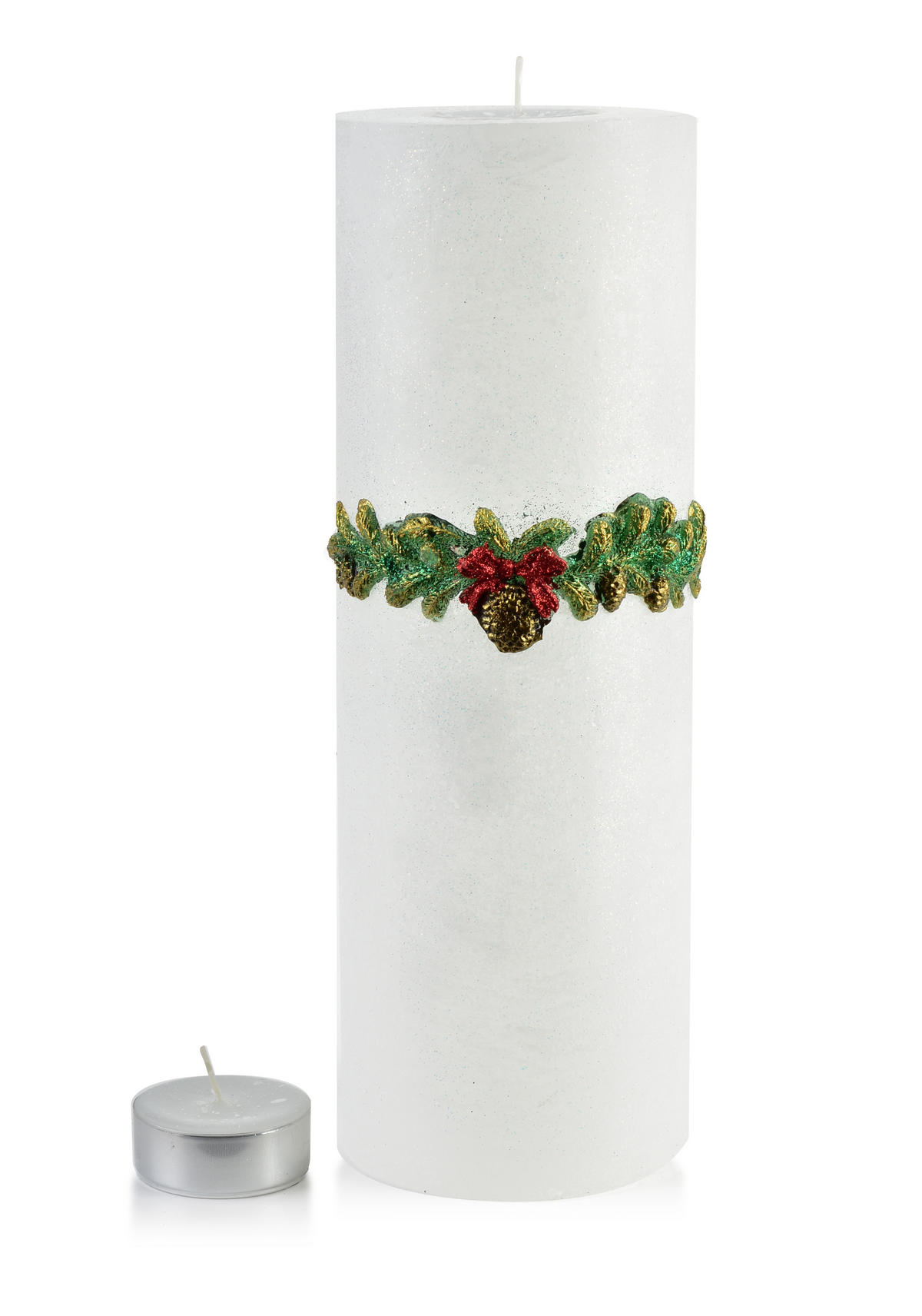 TEELICHTHALTER Wianek Weiß 36/12/36 cm Naturmaterial - Weiß, Naturmaterialien (36cm) - Mondex