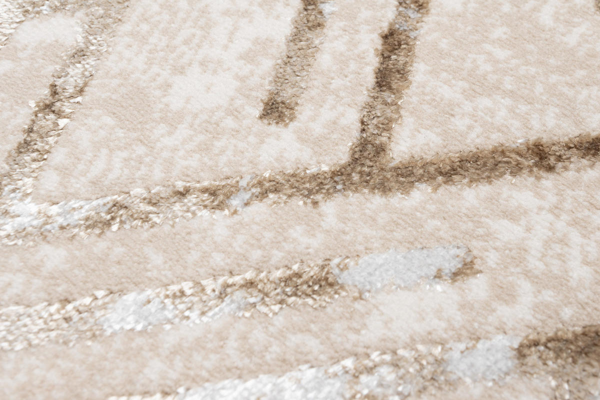LÄUFER Crystal Beige Marmor Optik 100/600 cm - Beige, Textil (100/600cm) - Tapiso