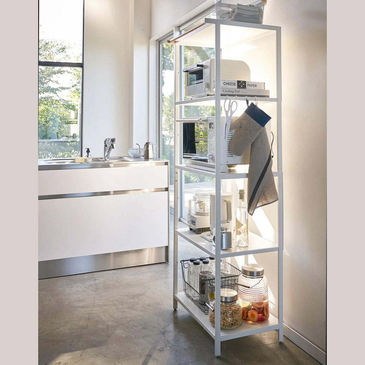 KÜCHENREGAL Tower 3599 Weiß - Weiß, Metall (60/170/46.5cm) - Yamazaki