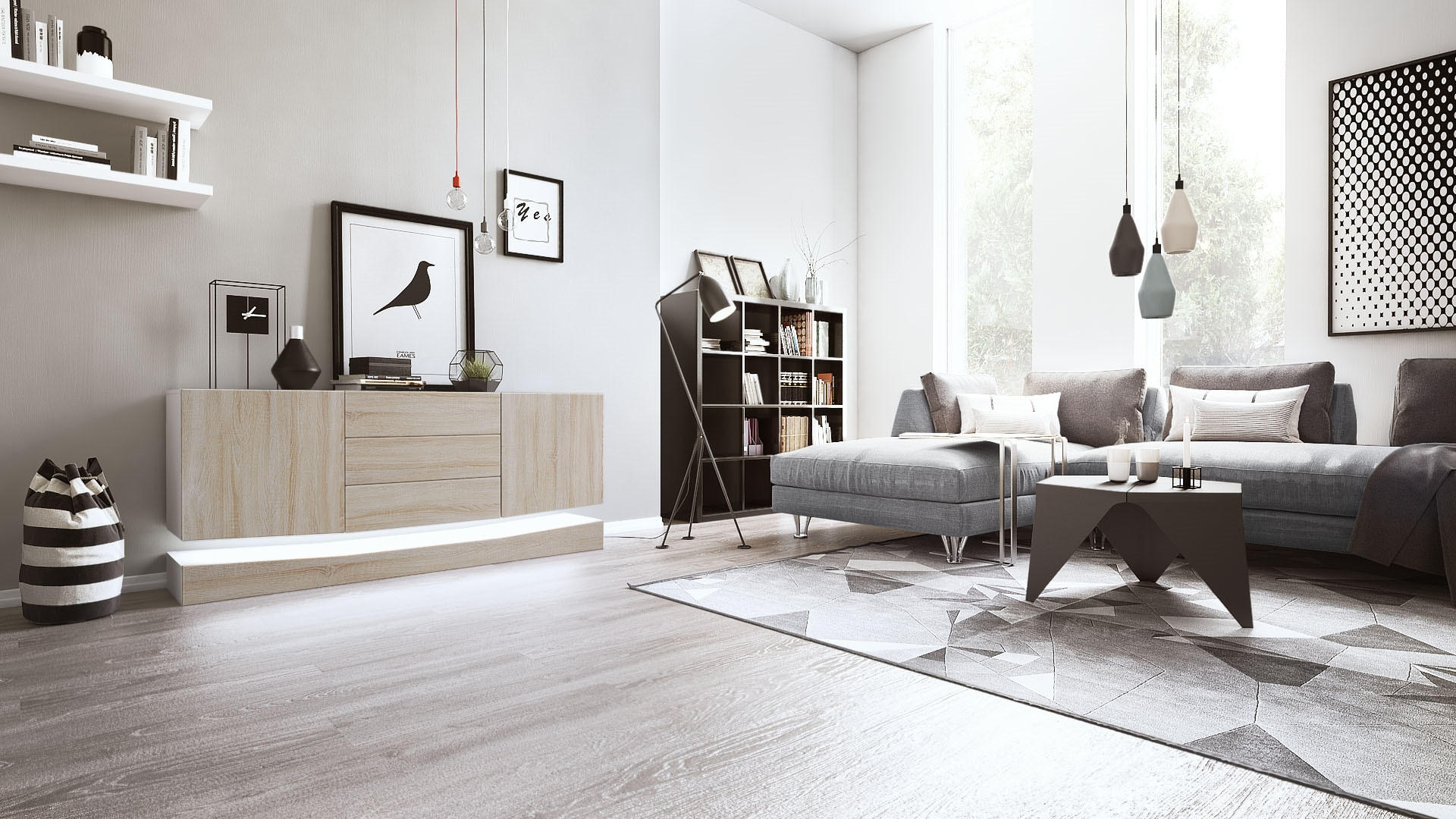 SIDEBOARD City Fronten in Eiche sägerau - Eiche San Remo, Holzwerkstoff (178/82/39cm) - Vladon