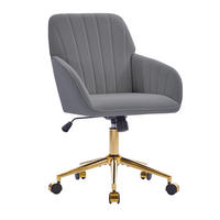 BÜRODREHSTUHL höhenverstellbar Samt Grau - Grau, Metall (60/97/62cm) - Meubliv