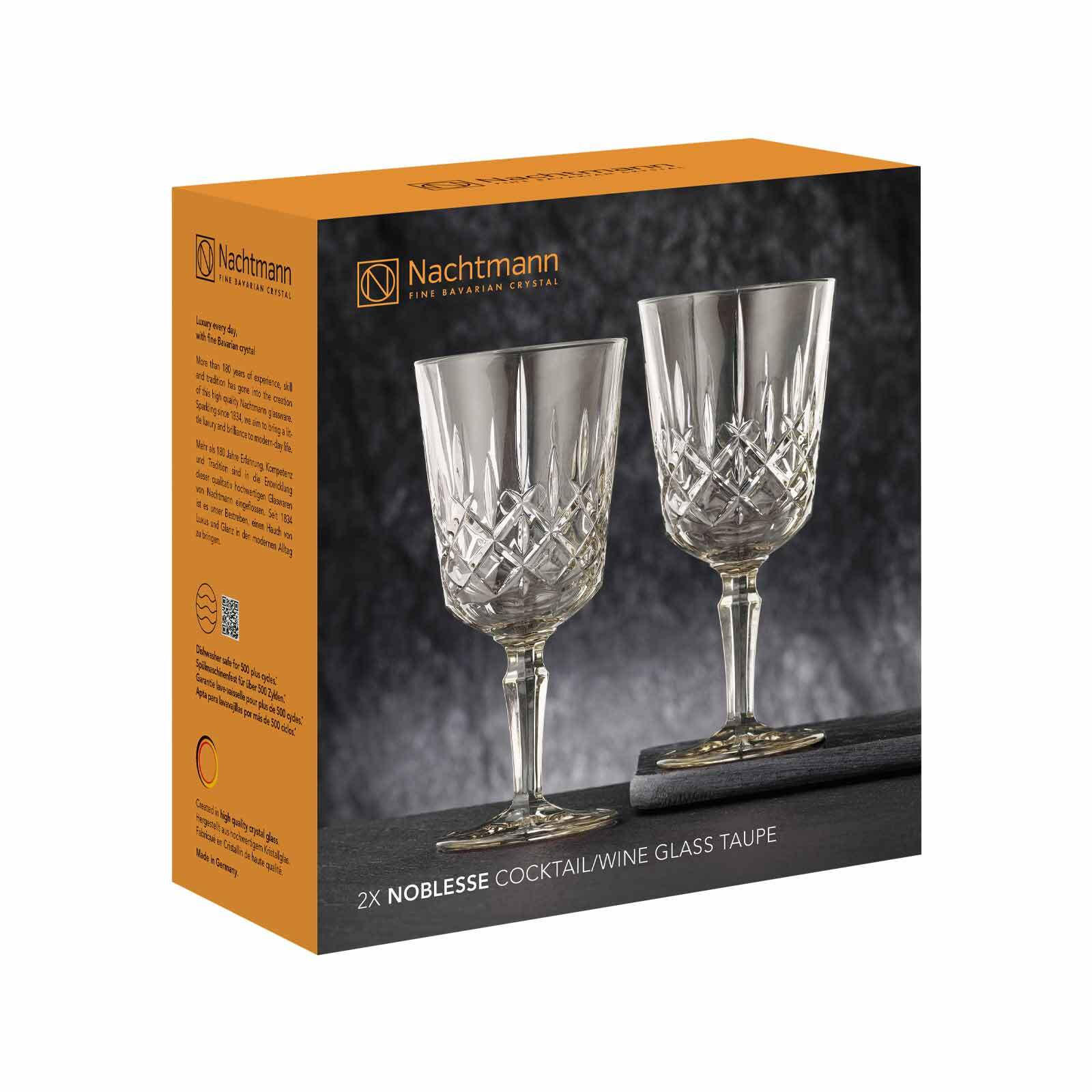 COCKTAIL- / WEINGLÄSER Noblesse Colors Taupe 355 ml 2er Set - Taupe, Glas (0.355L) - Nachtmann