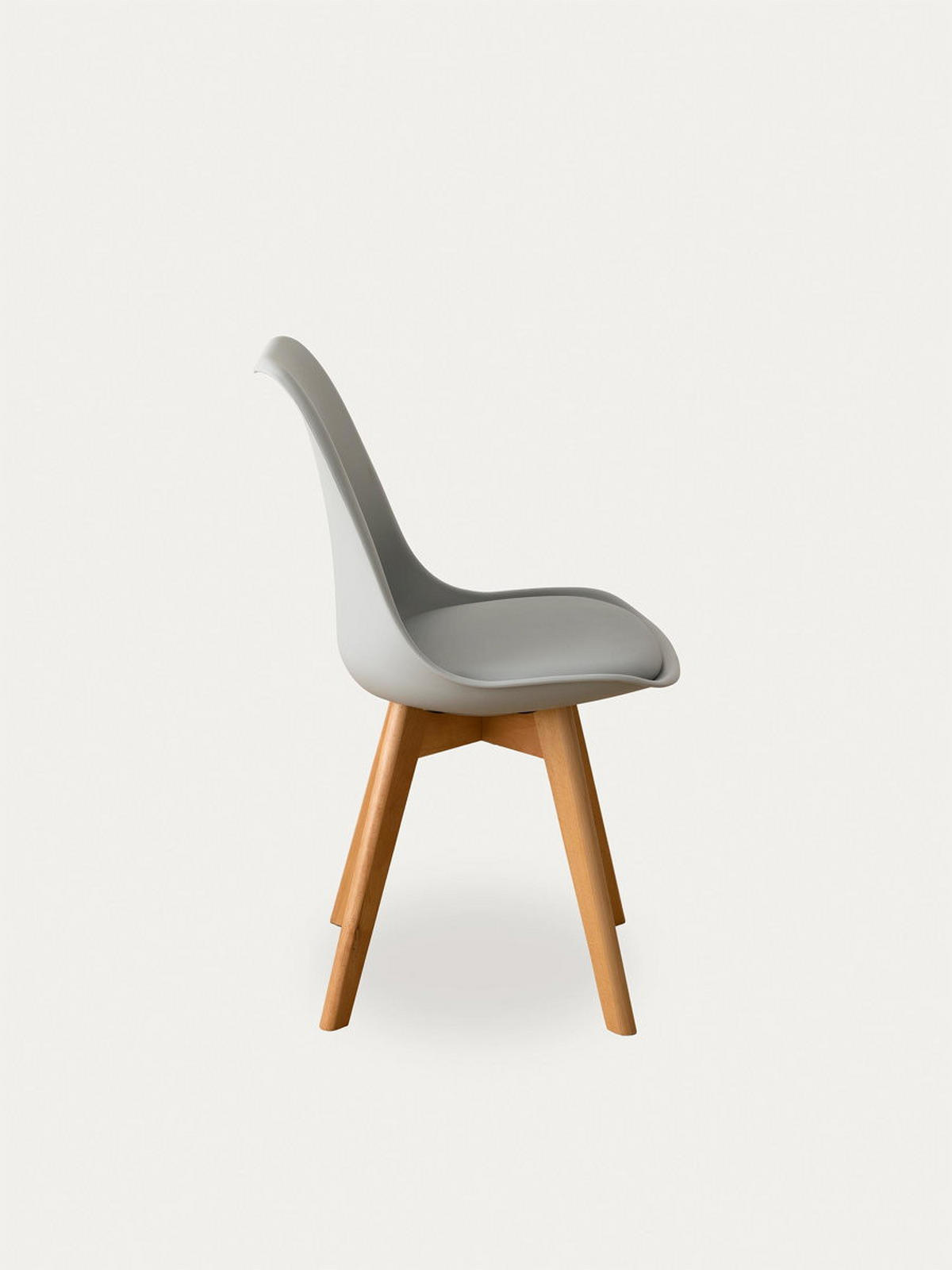 STUHL Scandinavian Grau 49 cm x 82 cm - Grau, Kunststoff (49/82/54cm) - Kenay Home