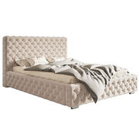 BETT Beige BEN 15 Gepolstert Mit Bettkasten 120x200 cm - Beige, Textil (120/200cm) - Sepro Meble
