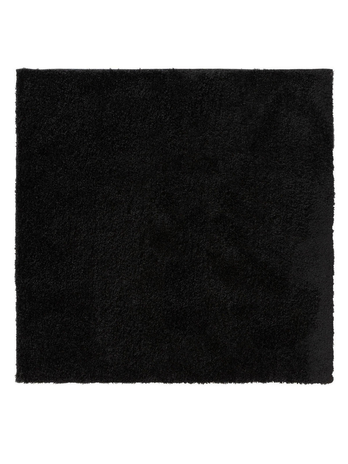 HOCHFLORTEPPICH Soho Schwarz 160x160 cm - Schwarz, Kunststoff (160/160cm) - benuta