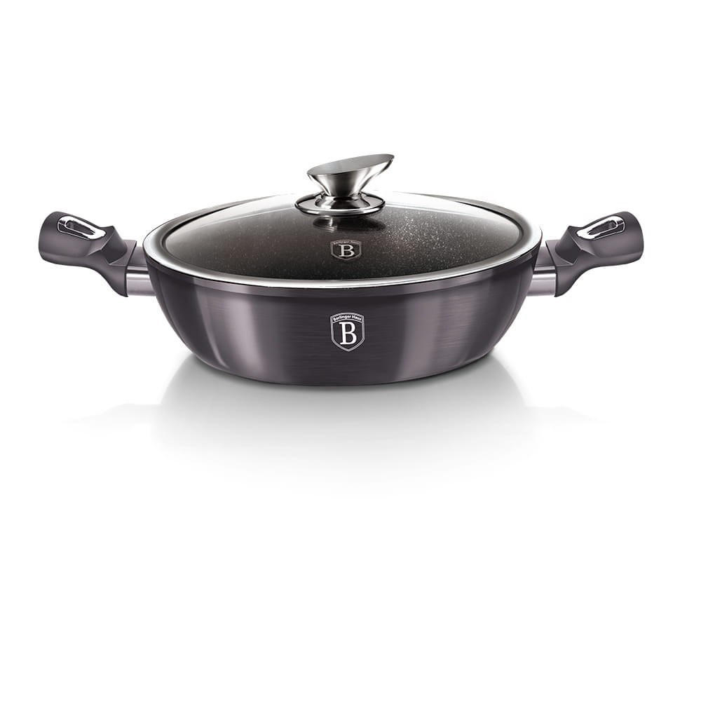 TOPF Graphit 28/28/7.5 cm BH6898 - Graphitfarben, Metall (28cm) - Berlinger Haus