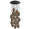 GALERIELEUCHTE Echos 20-flammig Rauch Ø 25cm - Anthrazit/Schwarz, Glas (25/25/28cm) - s.luce